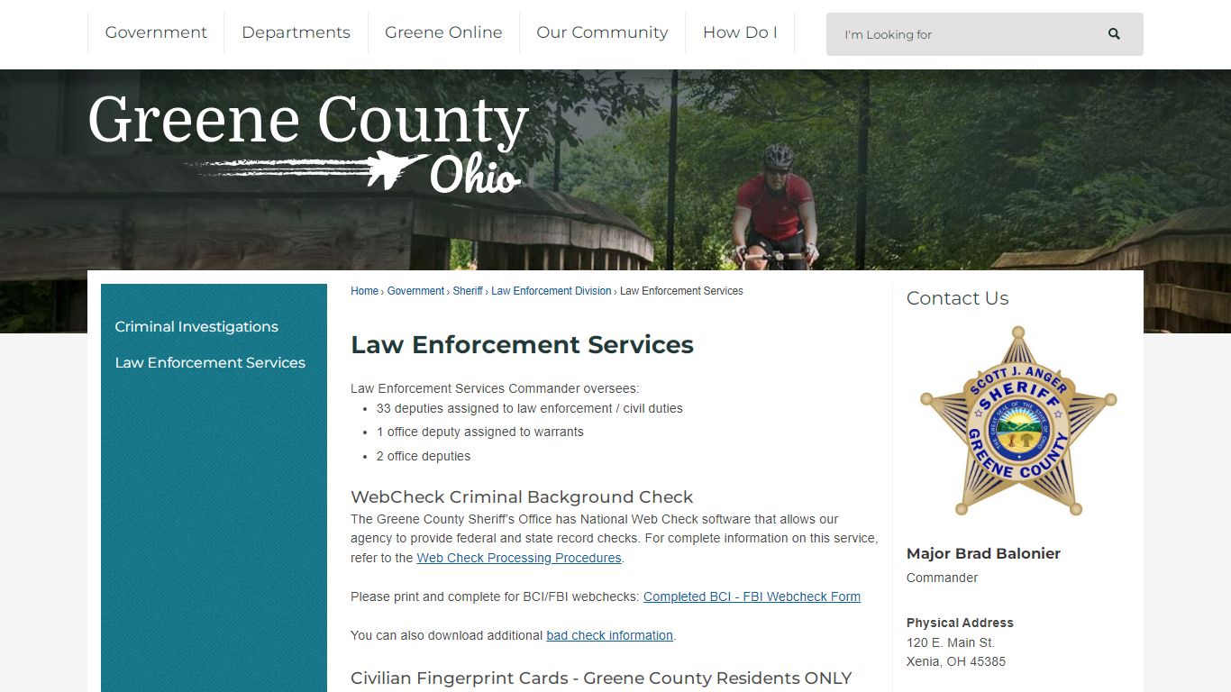 Law Enforcement Services | Greene County, OH - Official Website