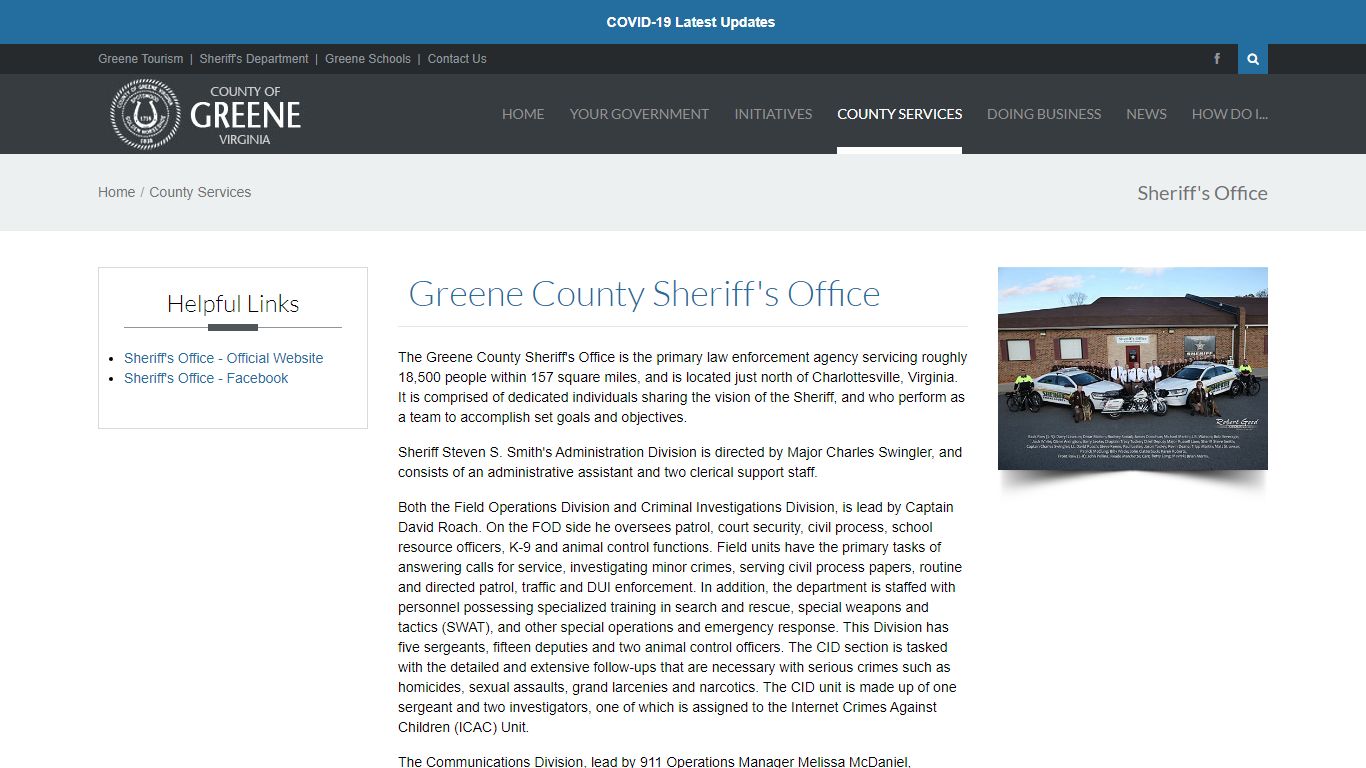 Greene County Sheriff's Office | Greene County, Virginia